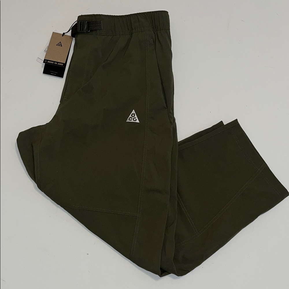 Nike ACG Hiking Pants Women's XL UV Protection Repel Belt zip pockets green $140 - Picture 2 of 10